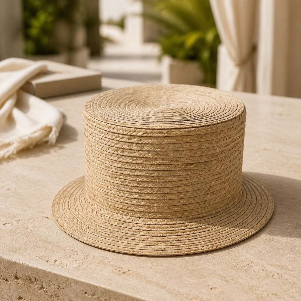 Liz Claiborne Straw Boater Hat